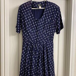 Dawn Joy Fashions Women's Navy Blue/White Romper, Size L